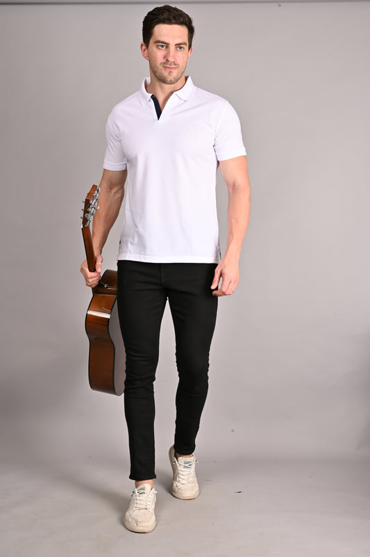 THAIFORD "Aero" Open-Collar Textured Polo