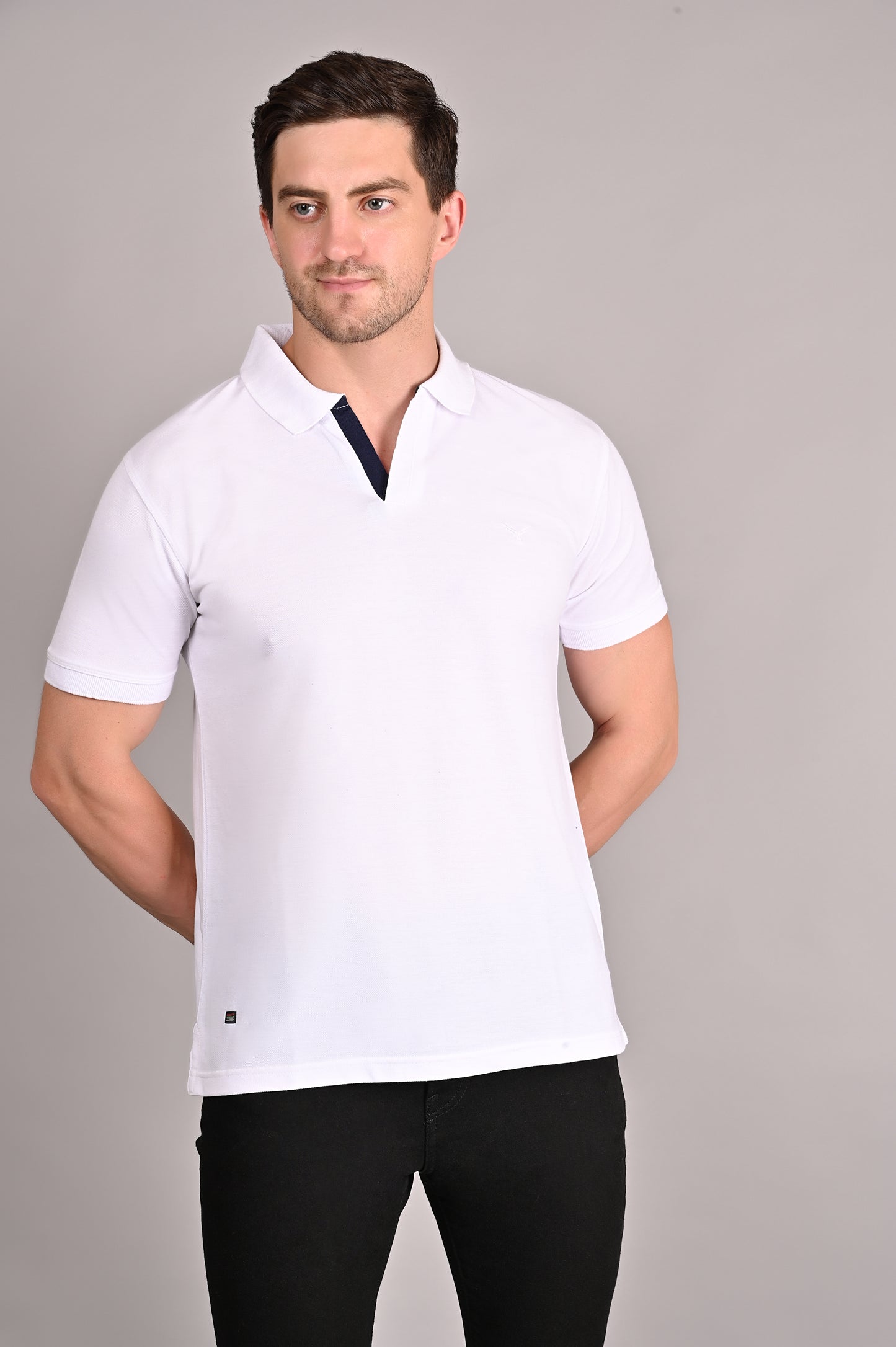 THAIFORD "Aero" Open-Collar Textured Polo