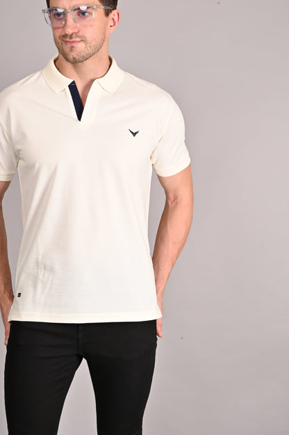 THAIFORD "Aero" Open-Collar Textured Polo