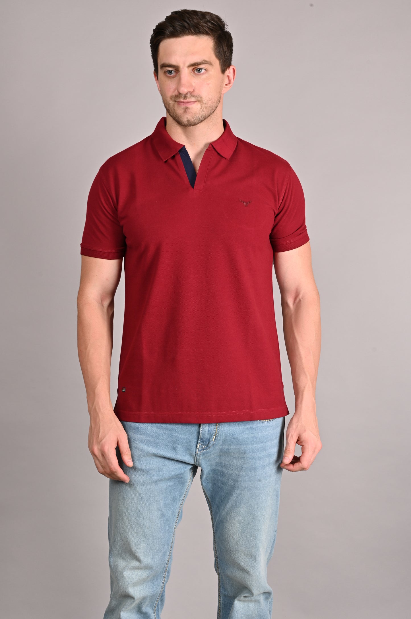 THAIFORD "Aero" Open-Collar Textured Polo