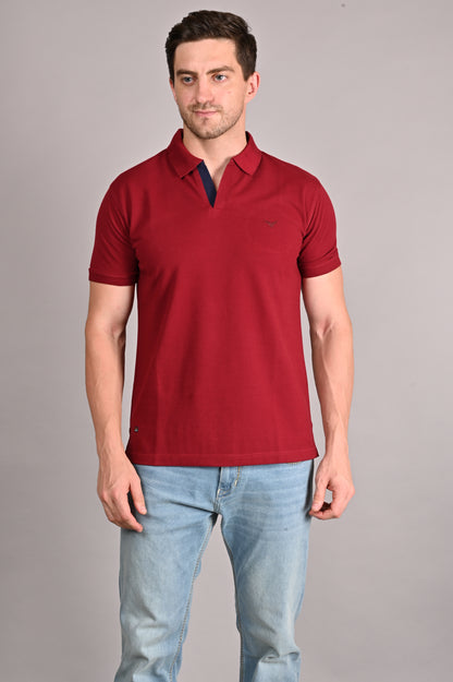THAIFORD "Aero" Open-Collar Textured Polo
