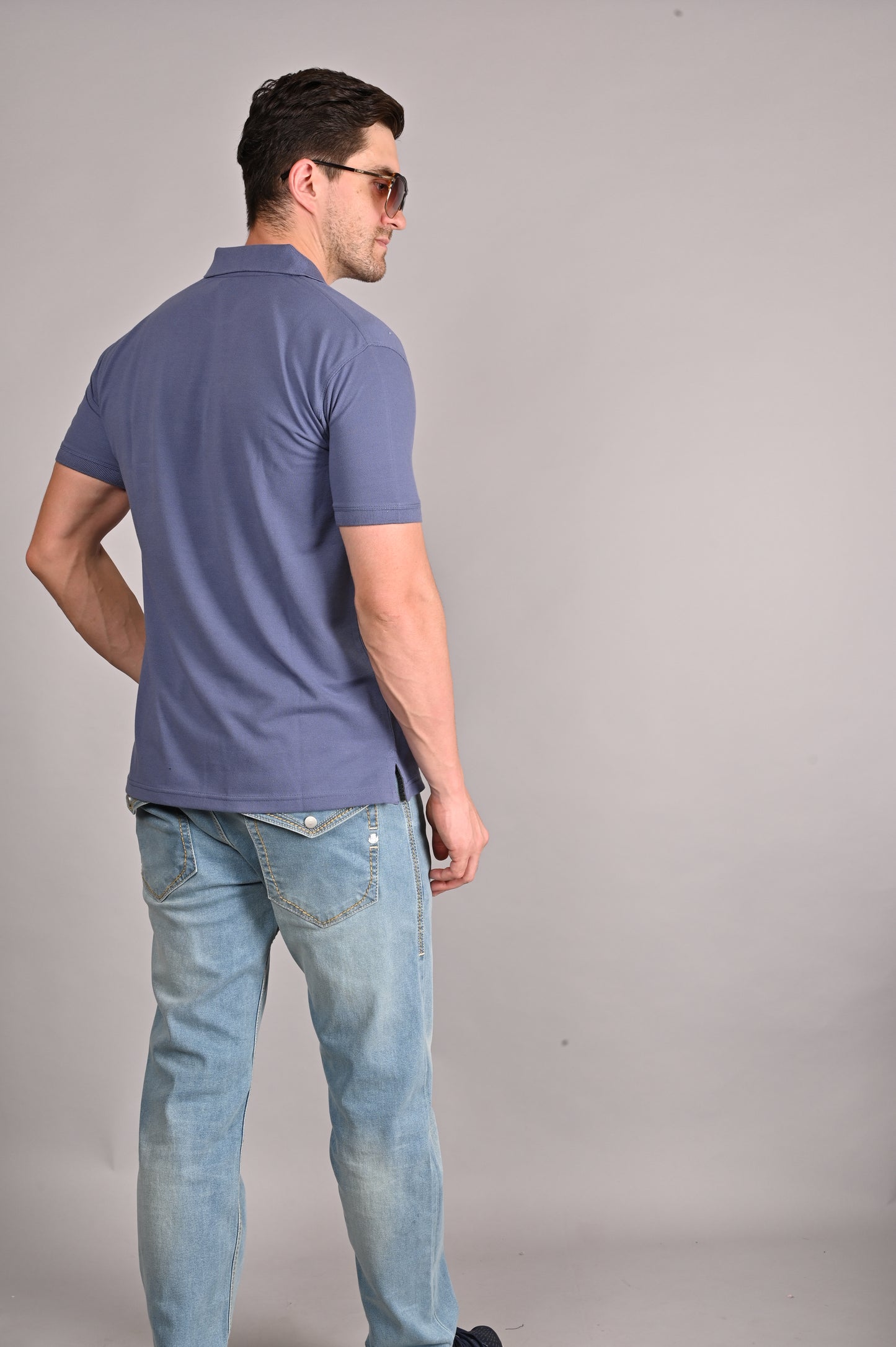 THAIFORD "Aero" Open-Collar Textured Polo