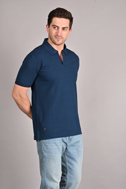 THAIFORD "Aero" Open-Collar Textured Polo