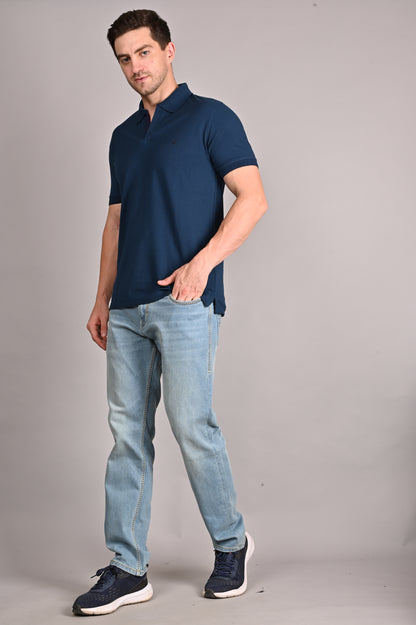 THAIFORD "Aero" Open-Collar Textured Polo