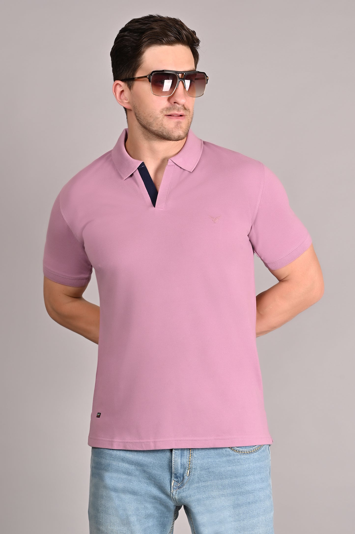 THAIFORD "Aero" Open-Collar Textured Polo