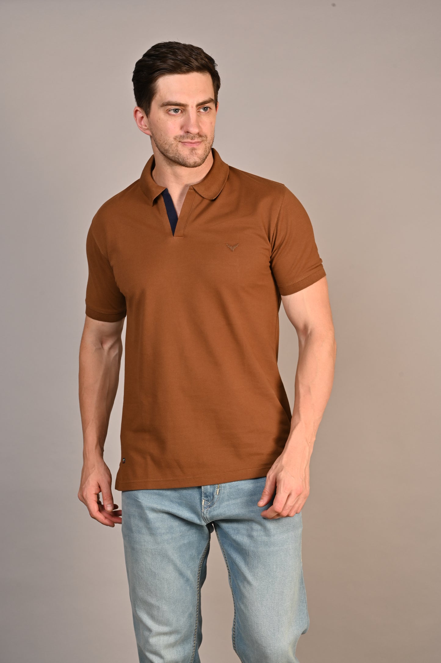 THAIFORD "Aero" Open-Collar Textured Polo
