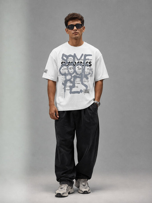 Good Vibes- Oversized Graphic Tee